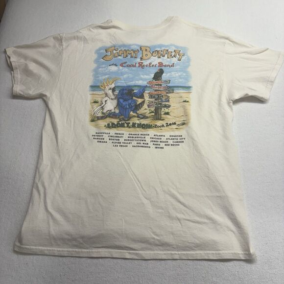 Jimmy Buffett T Shirt 2016 Official I Don’t Know Tour Size XL - Picture 1 of 8